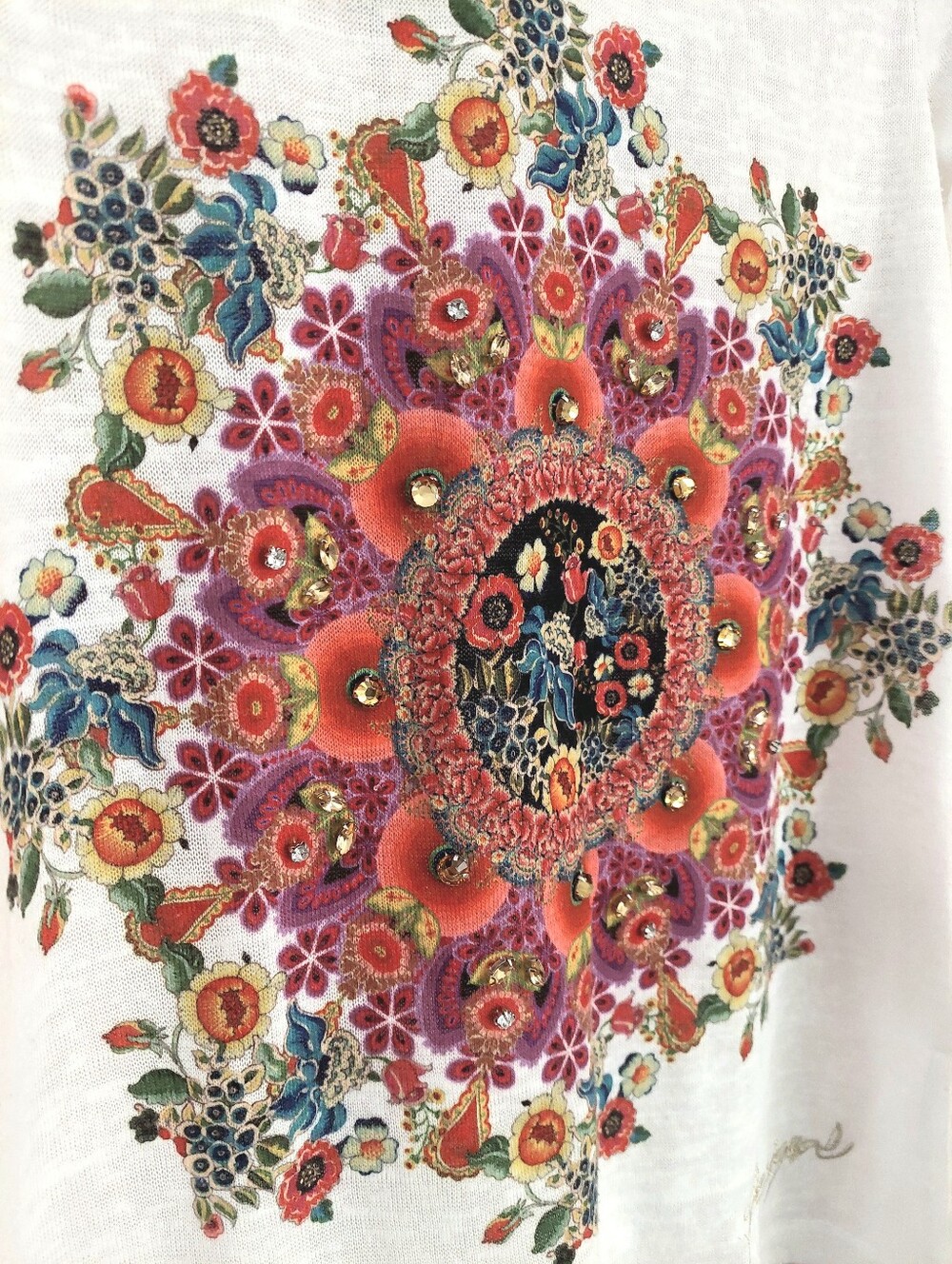 Desigual Prisca Mandala Hi-Low Tunic Top Size S - Picture 8 of 16